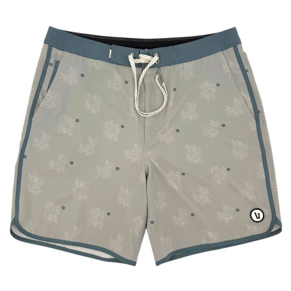 Vuori Men's Cruise Boardshort 7" White Sage Desert Bloom Size 32